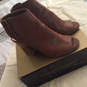 Open toe booties